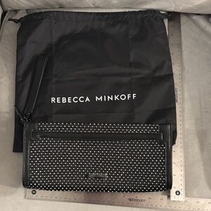 Rebecca Minkoff Black and Silver Studded Wristlet